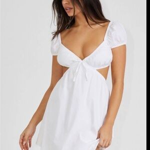 Garage White Asymmetrical Dress